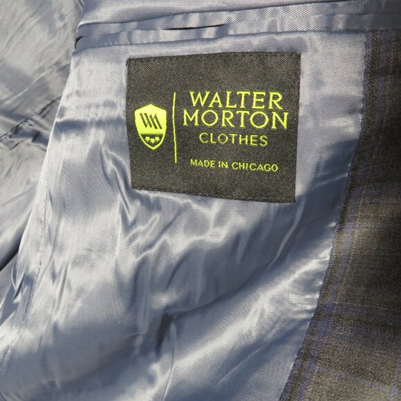 Walter Morton NWT Blue and Gray Sport Coat - Picture 8 of 8